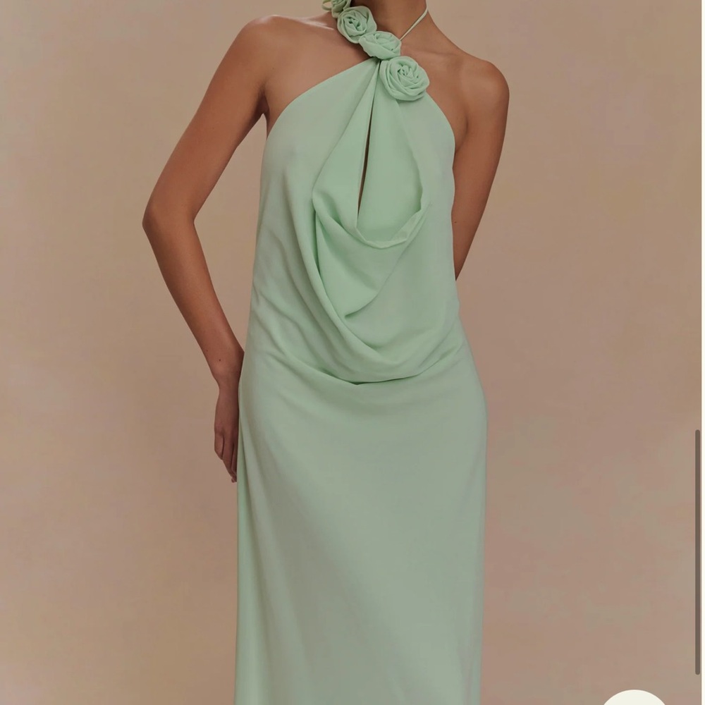 Meshki Rosalia Cowl Neck Maxi Dress - Sage XS
